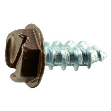 Midwest Fastener Sheet Metal Screw, #10 x 1/2 in, Painted Steel Flange Hex Head Slotted Drive, 35 PK 37988